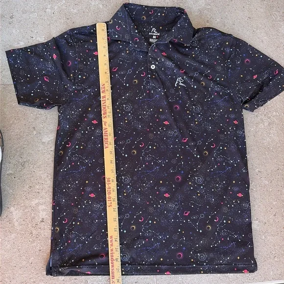 NWOT Rhoback Polo Outer Space design.  Size Medium - Picture 4 of 7